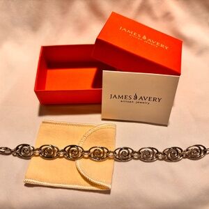 Retired James Avery Oval Swirl Link Bracelet